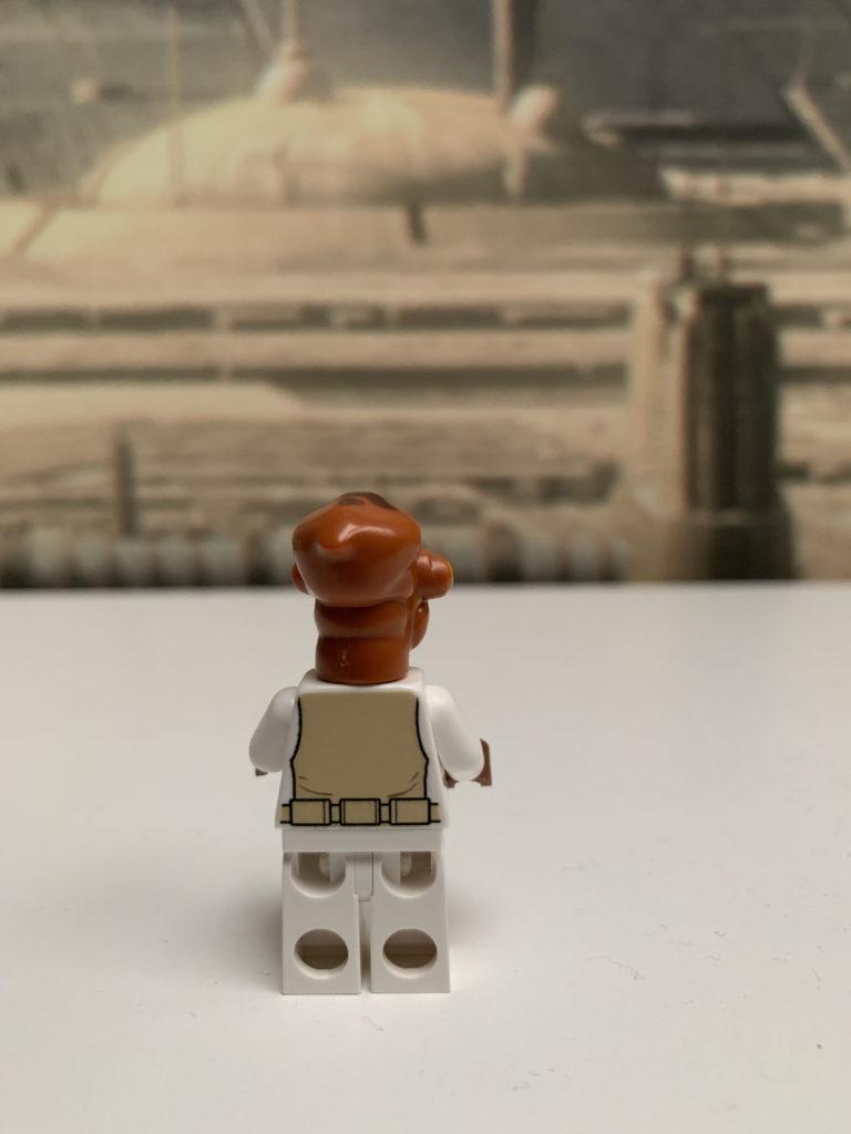 Lego Admiral Ackbar minifigure back